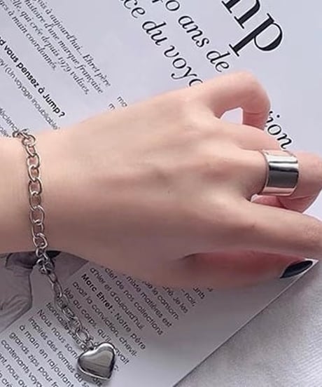silver wide ring　hm1553