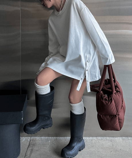 side snap tunic / 2color　hm2810