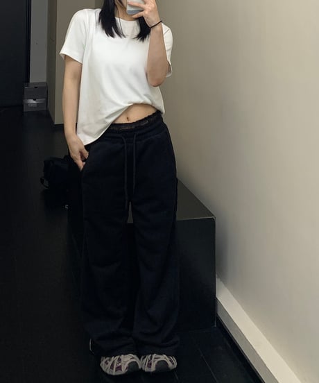 lace sweat pants / 2color　hm1933