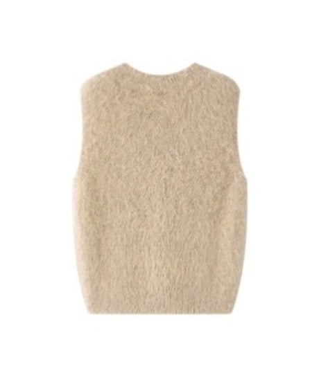 fluffy wool vest / 2color　hm1707