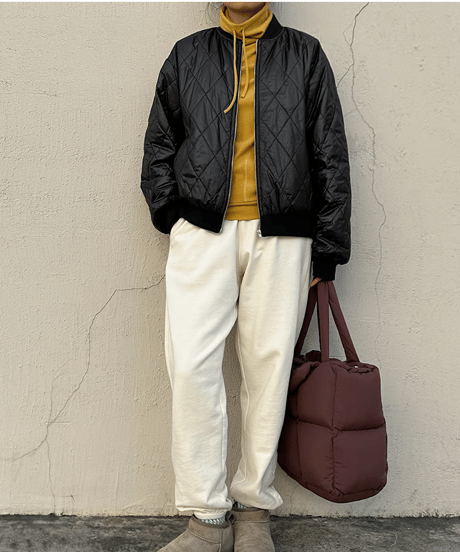 quilted full zip jacket / 2color　hm1890