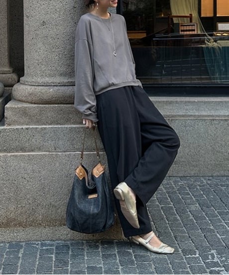 loose casual sweatshirt / 2color　hm1701
