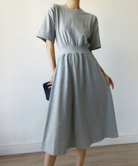 soft jersey midi dress / 2color　hm2113