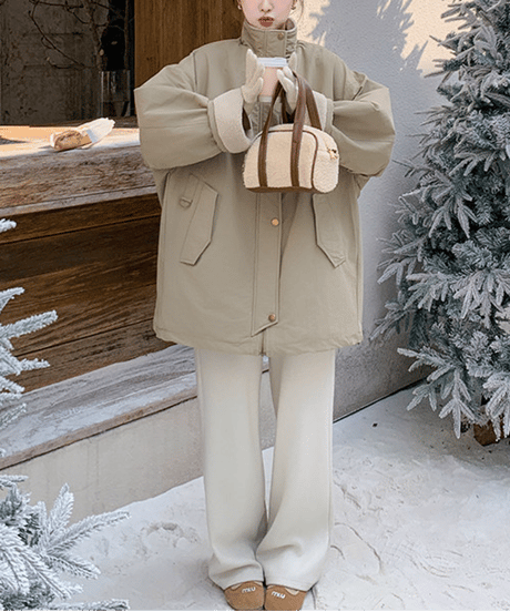 stand collar coat / 2color　hm2710