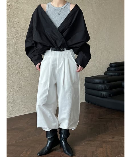cross wrap shirt / 2color　hm2056
