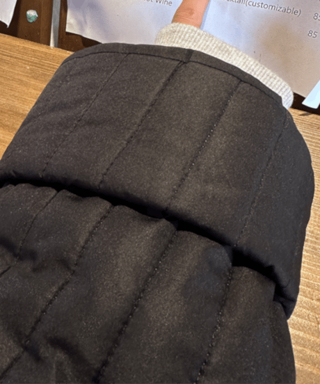 striped quilted down coat / 2color　hm1215