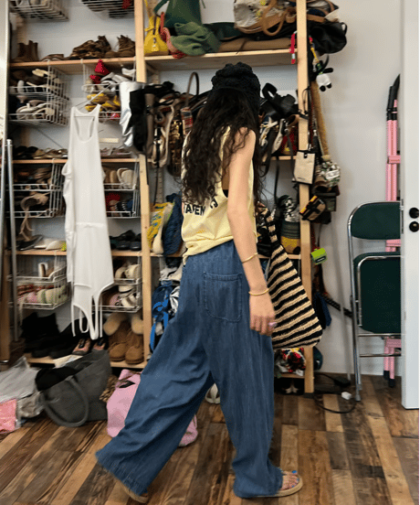 drawstring denim pants / 2color　hm2347