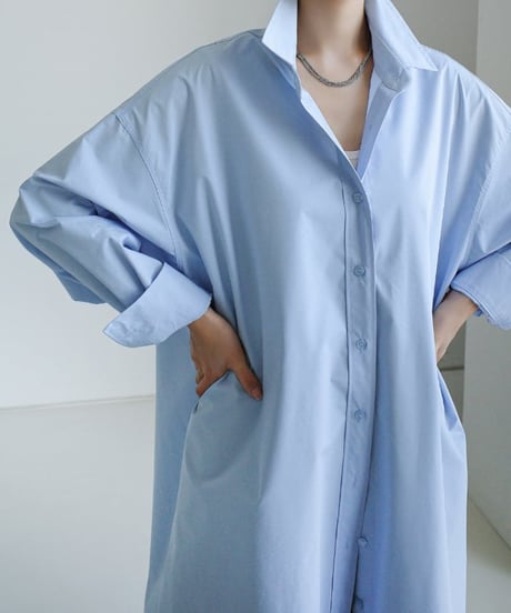 long shirt dress / 2color　hm2146