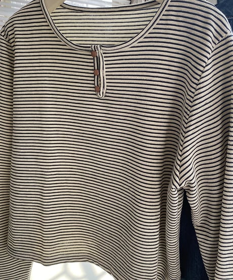 henley neck border top　hm1739