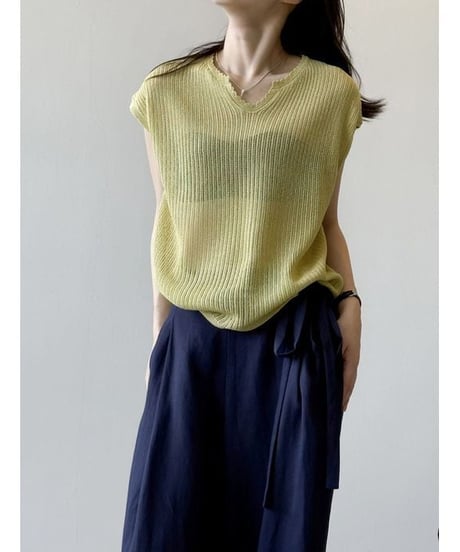textured knit top / 4color　hm2309