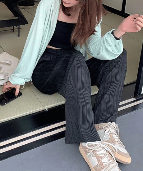 wave pleats pants / 3color　hm2290