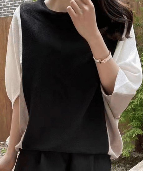 color block top / 7color　hm2971