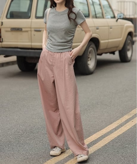 tuck wide pants / 3color　hm2110