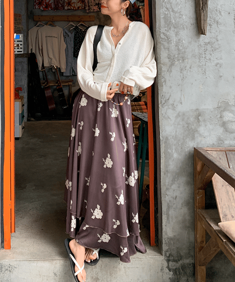 short knit cardigan / 2color　hm1330