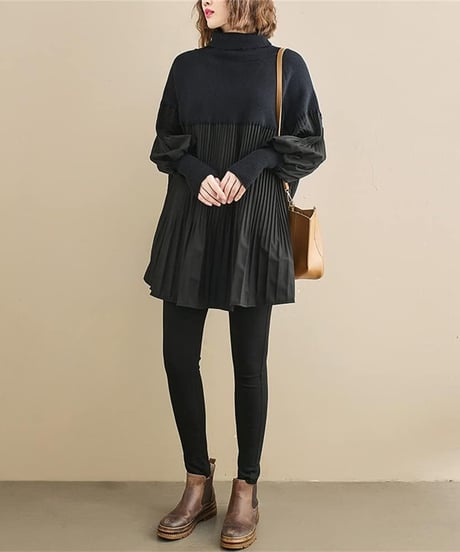 pleated docking tunic / 2color　hm2656