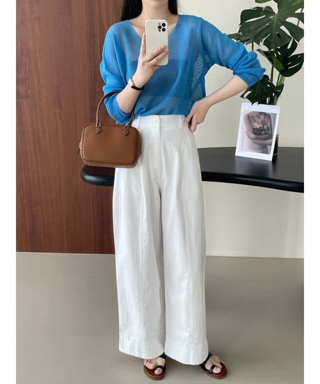 tuck wide pants / 2color　hm1602