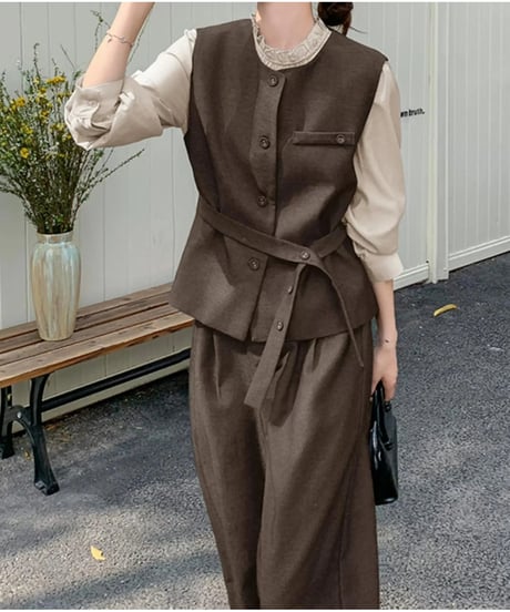 vest & pants & shrit Set / 2color　hm2509