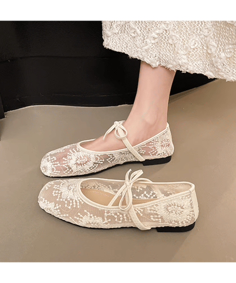 lace flat shoes / 3color　hm2858