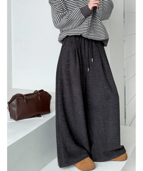 wide leg sweat pants / 2color　hm2738