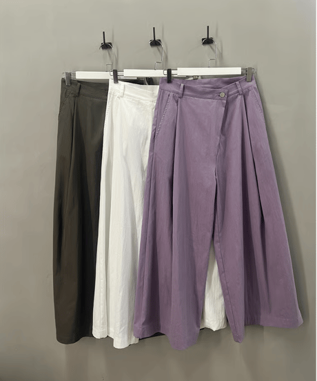 relaxed tuck pants / 2color　hm2383