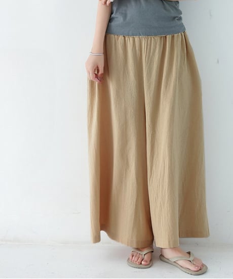 linen wide pants / 12color　hm2936