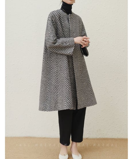 big herringbone coat　hm1805