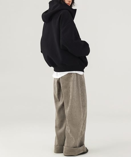 high neck zip hoodie / 2color　hm2745