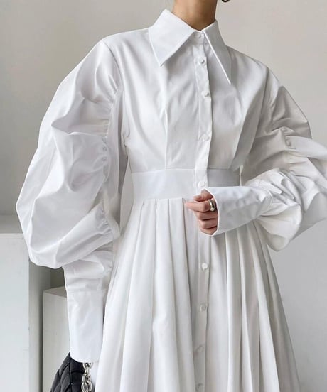 sleeve shirt dress / 2color　hm2534