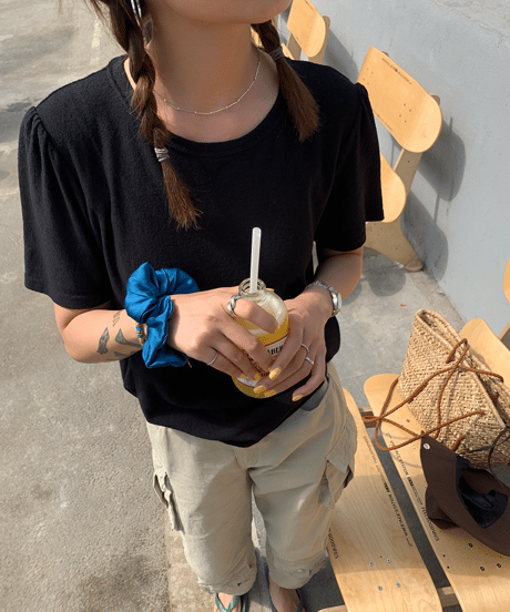 puff sleeve top / 2color　hm1341