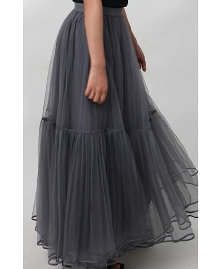 sheer tulle skirt / 4color　hm2115