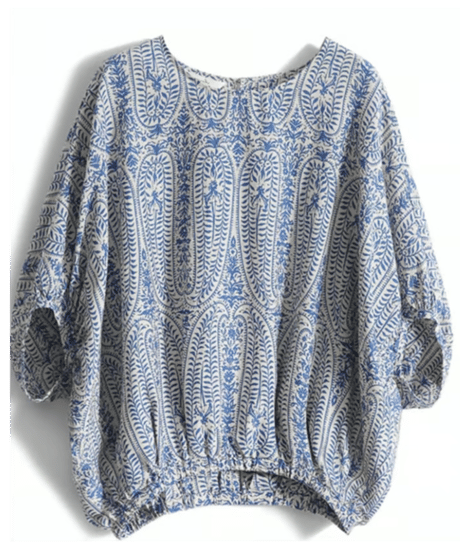 paisley ribbon blouse / 2color　hm2872