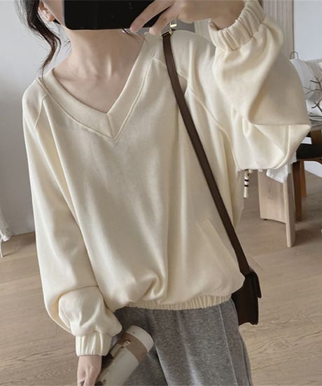 v-neck oversized tops / 3color　hm1777