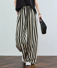 relaxed stripe pants　hm2373