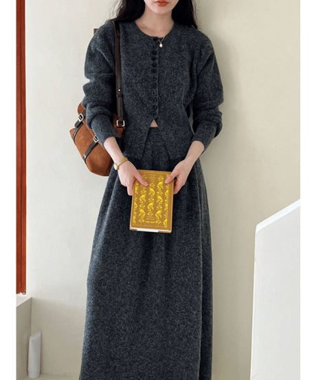 ribbed knit set-up / 3color　hm2755