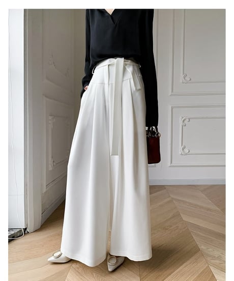 belted wide pants / 2color　hm2141