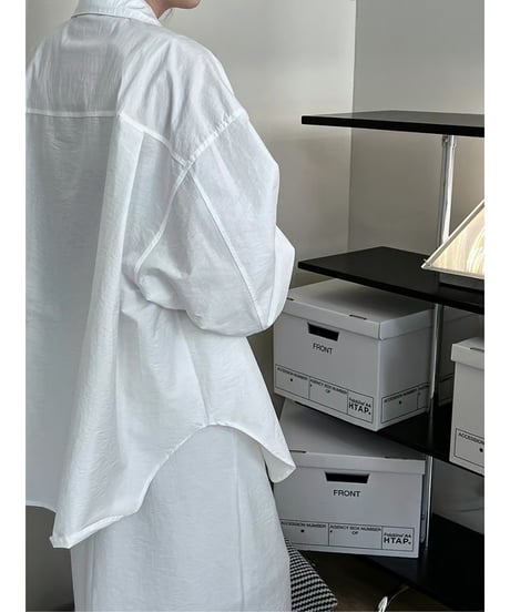 oversized shirt & skirt set / 2color　hm2075