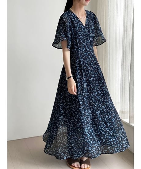 floral flow dress / 2color　hm2409