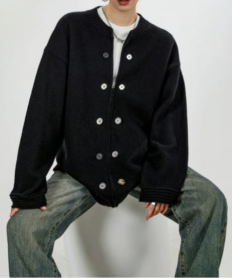 classic knit cardigan / 2color　hm2708