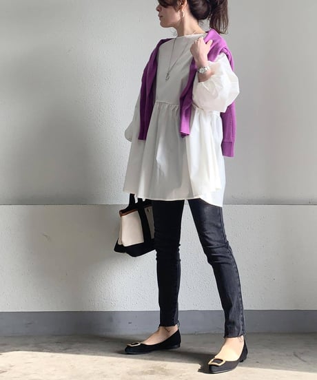 gather flare blouse / 2color　hm2579