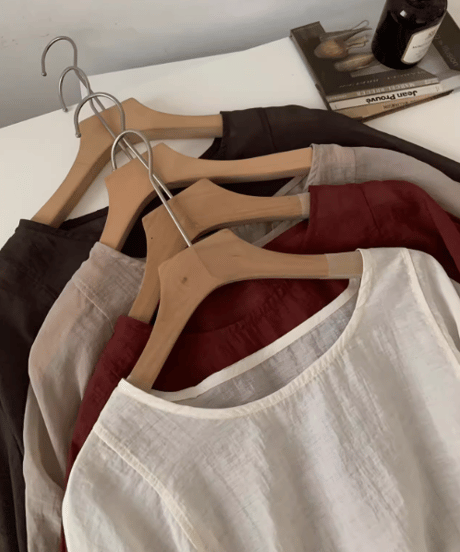 loose cotton blouse / 4color　hm2325