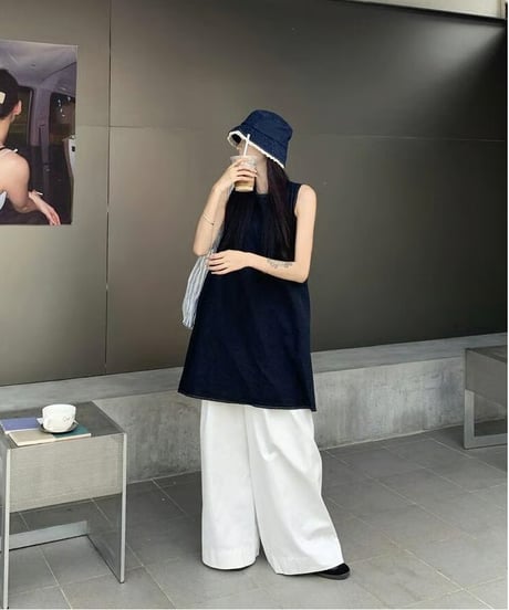 denim mini dress & pants　hm2489