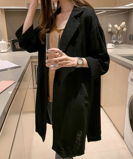 linen long coat / 3color　hm2905