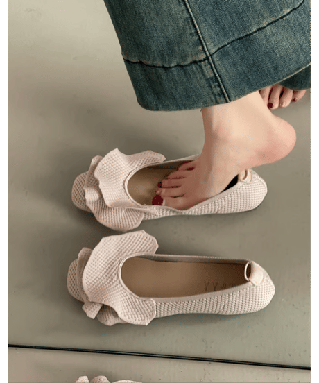 ribbon knit flats / 4color　hm2844