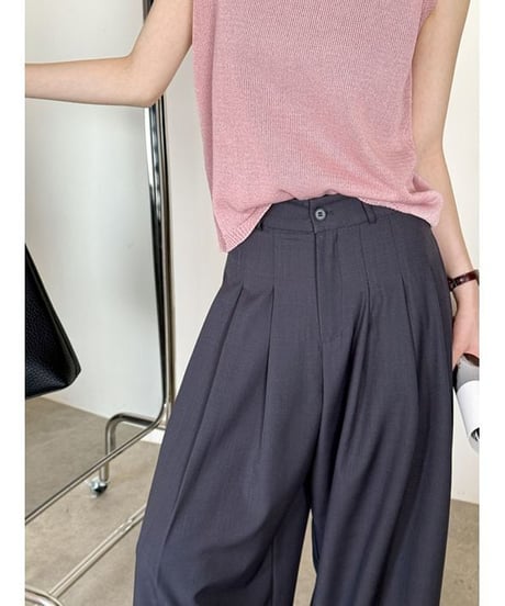 straight wide pants / 3color　hm2234