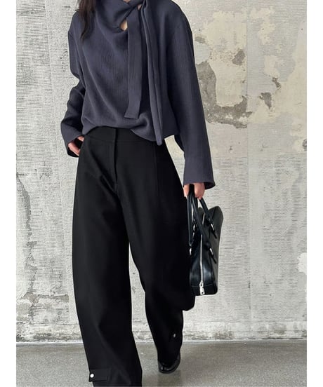structured wide pants / 2color　hm2078