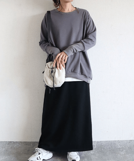 long ribbed sweatshirt  / 19color　hm2641