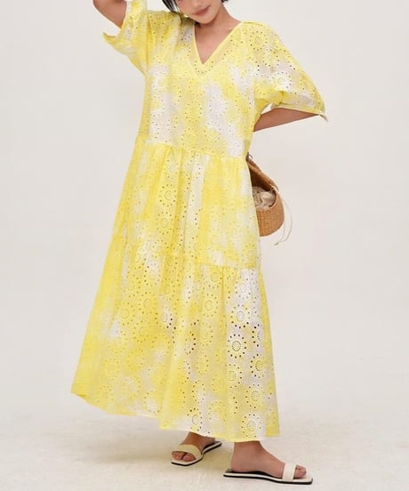 embroidered summer dress　hm2447