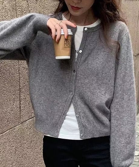 classic crewneck cardigan / 8color　hm2657