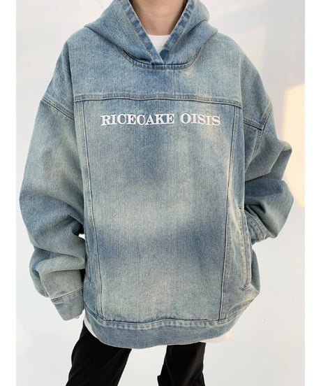 vintage denim hooded pullover　hm1958
