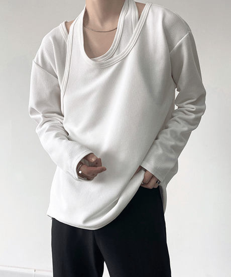 tank layered top / 2color　hm1735